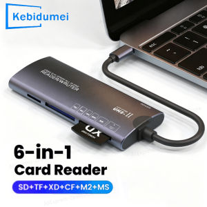 Kebidumei | KEBIDUMEI All In One Memory Card Reader SD TF XD CF M2 MS Mini Memory Card Adapter USB Type C Card Reader For Cameras Computer