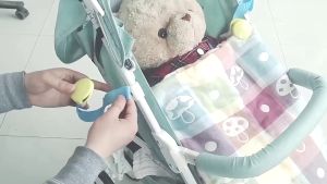 ที่หนีบผ้ารถเข็นเด็กกันลื่น เครื่องมือรถเข็นเด็กคลิปผ้าห่ม รถเข็นเด็กทารก1คู่ทำจากโพลีเอสเตอร์ปลอดภัย