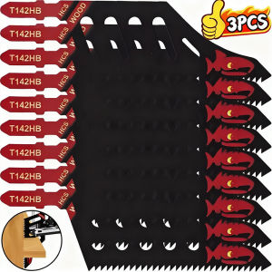 3pcs t142hb Jig Độ chính xác lưỡi cưa Lưỡi cưa cắt lưỡi cưa bất thường đường cong lưỡi cưa di chuyển độ chính xác cao cắt gỗ cắt công cụ