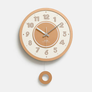 Simple Modern Wall Clock EMITDOOG No Drilling Required Luxury Clock for Living Room Creative Hanging Clock Elegant Design