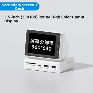 Hagibis | Desktop Expansion Dock with Small Screen for Monitoring Host Temperature