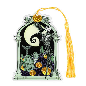 Bandai | Cơn Ác Mộng Trước Giáng Sinh Dấu Trang Acrylic Jack Và Sally Gothic Người Hâm Mộ Chủ Đề Giáng Sinh Halloween Đọc Sách Câu Lạc Bộ Tạp Chí Quà Tặng