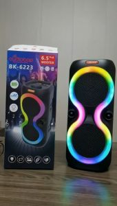 Double 6inch Karaoke Super Bass Portable Wireless Bluetooth Speaker With Free Microphone