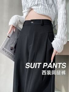 High Waist Draped Straight Leg Pants Womens Spring Autumn New Style Slimming Casual Narrow Version Korean Style Pants