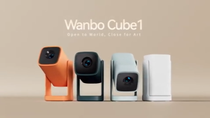 WANBO Cube 1 Smart Projector | Google TV 14 | HD 720p (1280×720) | 350 ANSI Lumens | 8W Speaker System