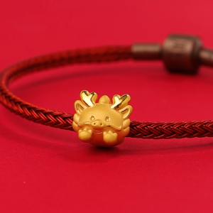 Chow Sang Sang  周生生 999 Gold Charme Dragon Charm for Women & Men 95963C  (Bracelet Not Included)