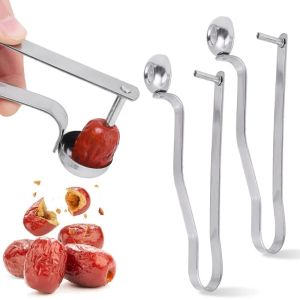 Multifunctional Stainless Steel Jujube Pitting Device Cherry Hand-pressing Core Remover Household Enucleator Kitchen Baking Tool