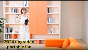 N33 Clip Fan 3000mAh Rechargeable Desk Fan LED Display 360° Rotation & 5 Speeds winds Portable Fan with night light