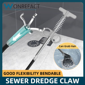 Drain Clog Remover Hand Clip Dredge Drain Gripper Flexible Four Claw Trash Pick Up Tool Grabber Claw Hair Picker