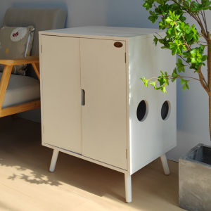 Indoor Cat House Sofa Side Table Dog Kennel Pet Bed Nightstand Cat Litter Box Delivery Room Wooden Furniture Cat Shelter