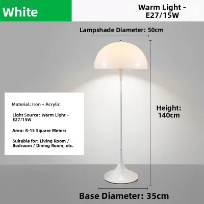 RONGWEIFU | Modern Nordic White Round Design Floor Lamp