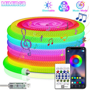 WS2812B LED Strip Neon Light 360 Degree Round Reticulate Pattern DC5V WS2811 RGB IC Smart Pixel Addressable Tape 50 Leds/m IP67