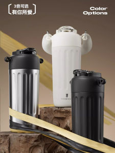 Jojos L PD Large Capacity Stainless Steel 316 Insulated Water Bottle Womens Modern Simple Style with Straw Universal Use