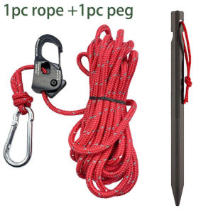 5m Tent Cord Adjuster Wind Rope Tie Down Reflective Tightener Fastening  Ratchet Awning Rope Buckle