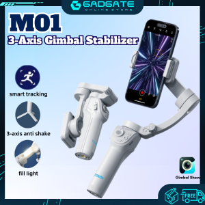 M01 Foldable Smartphone Gimbal 3-Axis Stabilizer with Fill Light Anti-Shake Handle Gimbal Stabilizer for AI Face  Tracking Vlog Video Record
