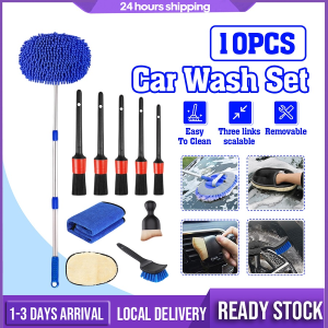 Car Cleaning Brush Detailing Brush Kit 10PCS Car Wash Exhaust Vent Wheel Rims Clean Brush Set Accessories Wash Gloves Clean Tool Tire Brush 汽车清洁套件