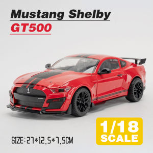 LEO 1:18 Mustang Shelby GT500 Metal Diecast Alloy Toy Car Model Trucks For Kids Toys Vehicles Hobbies Collectio