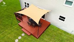 Grey Sun Shade Sail Rectangle Square Triangle UV Block Sunshade for Yard Deck Canopy Awning Outdoor Garden Waterproof Cloth