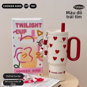 Cooker King | Cốc Giữ Nhiệt Inox Có Ống Hút và Lọc Trà Cho Người Lớn