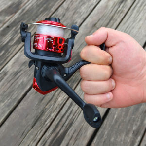 Spinning Fishing Reel with Line Plastics 200 Fishing Reel 5.2:1 Foldable Handle Childrens Beginner Fishing  Wheel