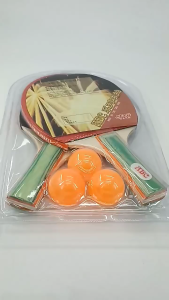 ชุดไม้ปิงปอง ไม้ปิงปอง แพ็คคู่ พร้อมลูกปิงปอง 3 ลูก ไม้ปิงปองพร้อมลูก table tennis racket เบาสบายมือ ด้ามจับถนัดมือ สำหรับซ้อม