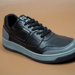 NAZREAL FOOTWEAR - Sepatu Sneakers Casual Pria Terbaru Darren Black Grey