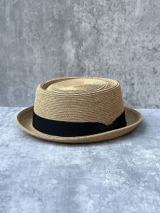 New Fashionable French Vintage Straw Hat Women's Summer Short Brim Flat Top Hat Sun Protection Casual Style Spring/Summer