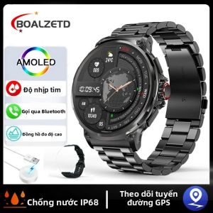 Đồng Hồ Thông Minh Chống Nước IP68 Năm 2025 Hỗ Trợ Gọi Bluetooth Theo Dõi Thể Dục Thể Thao Cấp Độ Quân Sự Dành Cho Nam Nữ Tương Thích Theo Dõi Nhịp Tim Màn Hình AMOLED