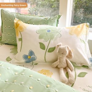 Kiss Dear | 100% Cotton Floral Pillowcase Pair 48x74cm