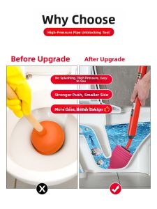 MONLEYTA | Powerful Drain Cleaner High-Pressure Air Toilet专用Tool