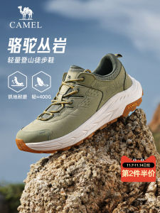 Camel Mens Hiking Shoes 2025 Winter New Outdoor Thick Bottom Heightening Low Help Wear Resistant Casual Sports Shoes