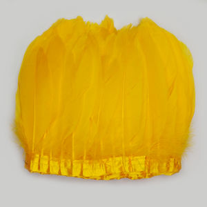 แถบผ้าขนนกสีขาวสําหรับเครื่องแต่งกาย DIY และอุปกรณ์เสริมแถบผ้าลอยขนาดใหญ่สําหรับการแสดงแบรนด์ Xin Yu Ling