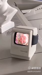 5S Silicone Charger Stand for iWatch Smart Watch Classic Design Vintage Computer Stand 38mm/ 40mm/ 41mm/ 42mm/ 44mm/45mm