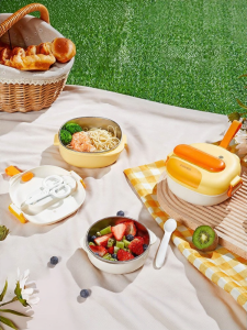 Rovco | Portable Suction Bowl Baby Feeding Utensil Stainless Steel