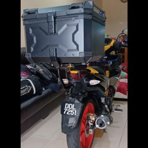 TopMotor Premium Aluminium Top Box 36L 45L 55L 65L Motor Box Storage Motorcycle Box Storage Motorbox Trunk Extra Large Box Big Bike Accessories Motor