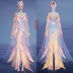 Phong Cách Trung Hoa Cổ Đại DIY Colorable Trang Phục 4Gunns World of Immortalities Cho Nữ Yún Ruò Fanyī Shūyǔ Trang Trí Điện Tử