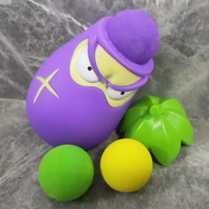 Soft Rubber Eggplant Single Plant Vs Zombie Toy Double Shooter Venom English Oak Electric Pea Whirlwind Oak Toy for Children
