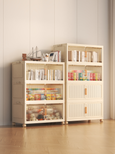 ตู้เก็บของแบบพับได้เคลื่อนที่ได้ ตู้หนังสือ ตู้เก็บของสำหรับใช้ในบ้าน ตู้หนังสือป้องกันฝุ่น ตู้ของเล่นสำหรับเด็ก ตู้ของเล่นสำหรับขนม