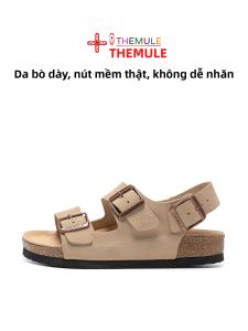 THEMULE | Dép Mũi Hở Da Cổ Điển Thời Trang Nam Nữ