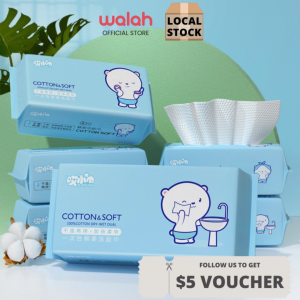 Disposable Facial Cotton Towel Makeup Remover Tissue Towel Large and Thick Wipes 60 Pcs