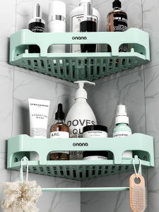 Giá Treo Tường Tam Giác Phòng Tắm Helenerolles Giá Để Khăn Bằng Nhựa Đơn Giản Không Cần Khoan Giá Để Đồ Hai Lớp Dùng Cho Phòng Tắm