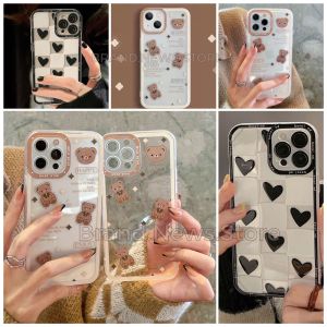 CASE UNTUK IPHONE 6/ 7/ 8/ 6+/ 7+/ 8+/ X/ XS/ XR/ XS MAX/ 11/ 11 PRO/ 11 PRO MAX/ 12 PRO MAX/ 12/ 12 PRO/ 13 PRO MAX/ 13/ 13 PRO/ 7 PLUS/ SOFTCASE PROTECTOR CAMERA/ CASING/ LOVE BLACK WHITE/BROWN/ BERUANG/