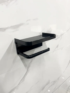 MJY Toilet Tissue Paper Holder Wall Mounted Bathroom Tissue Storage Holder Toilet Roll Paper Holder