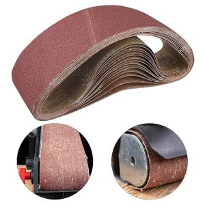 3-Pack of 4x36inch Sanding Belts 915X100Mm Aluminum Oxide Sandpaper (Grit 40/60/80/100/120/150/180/240/320/400/600) Suitable for Wood Sanding Metal Polishing Paint Sanding and Specialized for Use with Belt Sanders