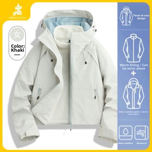Mexican | Womens Short Windproof Waterproof Jacket 3-in-1 Detachable