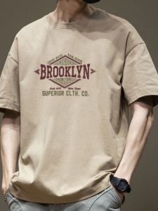 Áo Thun Nam Cotton Nguyên Chất Tay Ngắn Mùa Hè Phong Cách Mỹ Dáng Rộng Rãi Thường Ngày Thời Trang Thường Ngày