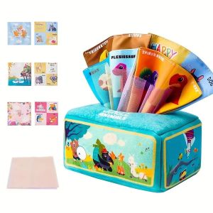 Đồ Chơi Hộp Khăn Giấy Montessori Với Giấy Nhăn Cảm Giác Đồ Chơi Trò Chơi Kéo Học Sớm Cho Trẻ Sơ Sinh Trẻ Mới Biết Đi 6-18 Tháng Tuổi