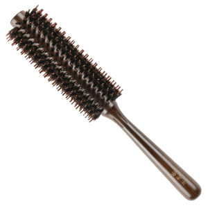 Niulaodie |Round Barrel Styling Brush for Men and Women Curl Inward Hair Shaping Pig Bristle Salon Use