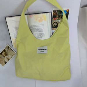 Summer New Dopaamine Color System Tote Bag Canvas Shoulder Bag Large Capacity Commuter Student Class Single Shoulder Bag