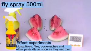 Fly Killer Spray 500ml Household Quick Kill Fly Insecticide Spray Non-toxic Suitable for Mother and Baby Fresh and Smokeless Fast Pest Control the Effective Area Is 100 Square Meters Fly Killer for Poultry Non-toxic
